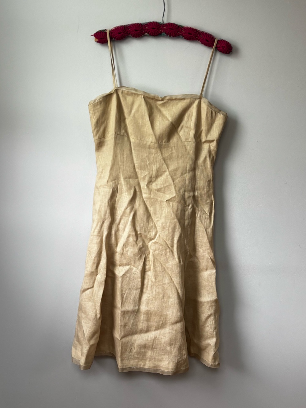 Un Deux Trois Cream Linen Dress
